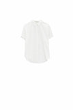 Camisa de manga curta com botões e descontraída em branco