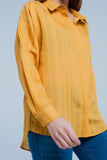 Camisa mustard listrada superdimensionada