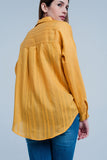 Camisa mustard listrada superdimensionada