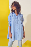 Camisa oversized azul claro