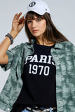 Camisa pólo com botões em verde Tie Dye