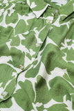 Camisa relaxada com estampado floral em verde