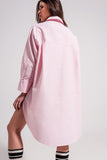 Camisa rosa oversize