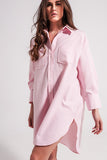 Camisa rosa oversize