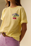 Camiseta amarela com estampa do Mercado La Cerise em Saint-Tropez