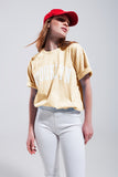 Camiseta com texto do distrito de Brooklyn em amarela