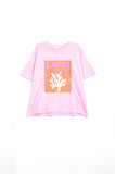 Camiseta Dolce Vita Baby Pink Capri Feita na Itália