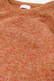 Camisola aconchegante com mangas bufantes em camelo
