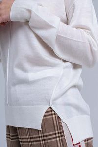 Camisola assimétrica em creme