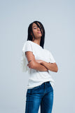 Camisola branca com detalhe de babados