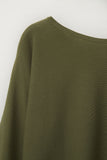 Camisola cáqui oversized com mangas na altura do cotovelo