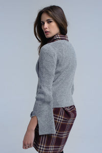 Camisola cinza brilhante