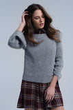 Q2 Camisola cinza brilhante