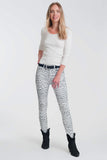 Camisola com decote largo branco