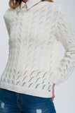 Camisola de croché em creme