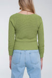 Camisola de croché verde