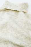 Camisola de gola alta fofa e descontraída em creme