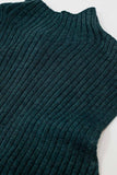Camisola de lã de malha fina sem mangas em verde