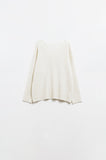 Camisola de malha branca de tamanho grande