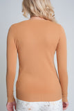 Camisola de malha lisa com gola redonda
