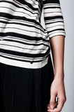 Camisola de malha listrado preto