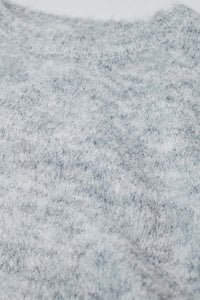 Camisola de malha macia de corte normal em cinzento