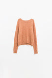 camisola de malha macia de corte padrão em camel