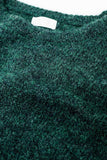 Camisola de manga balão aconchegante em verde esmeralda