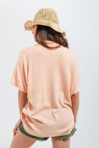 Camisola de manga curta em rosa