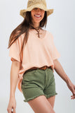 Camisola de manga curta em rosa