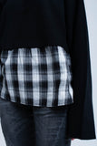 Camisola em camadas preta