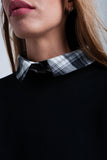Camisola em camadas preta