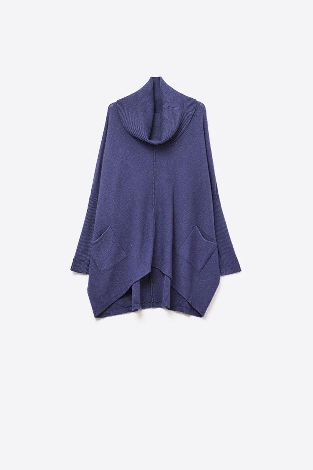 Q2 Camisola oversized azul-marinho com bolsos ˆ