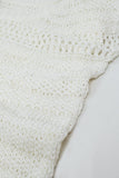 camisola sem mangas em croché creme