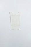 Q2 camisola sem mangas em croché creme