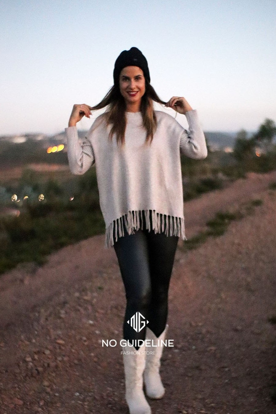 Camisola Cosy (bege, rosa e verde)