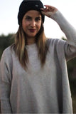 Camisola Cosy (bege, rosa e verde)