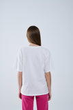 Capri La Dolce Vita T-shirt branca com estampado gráfico