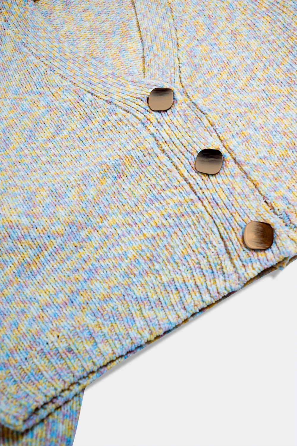 Cardigã de malha Chenille em bege