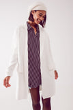 cardigan de gola oversized em branco