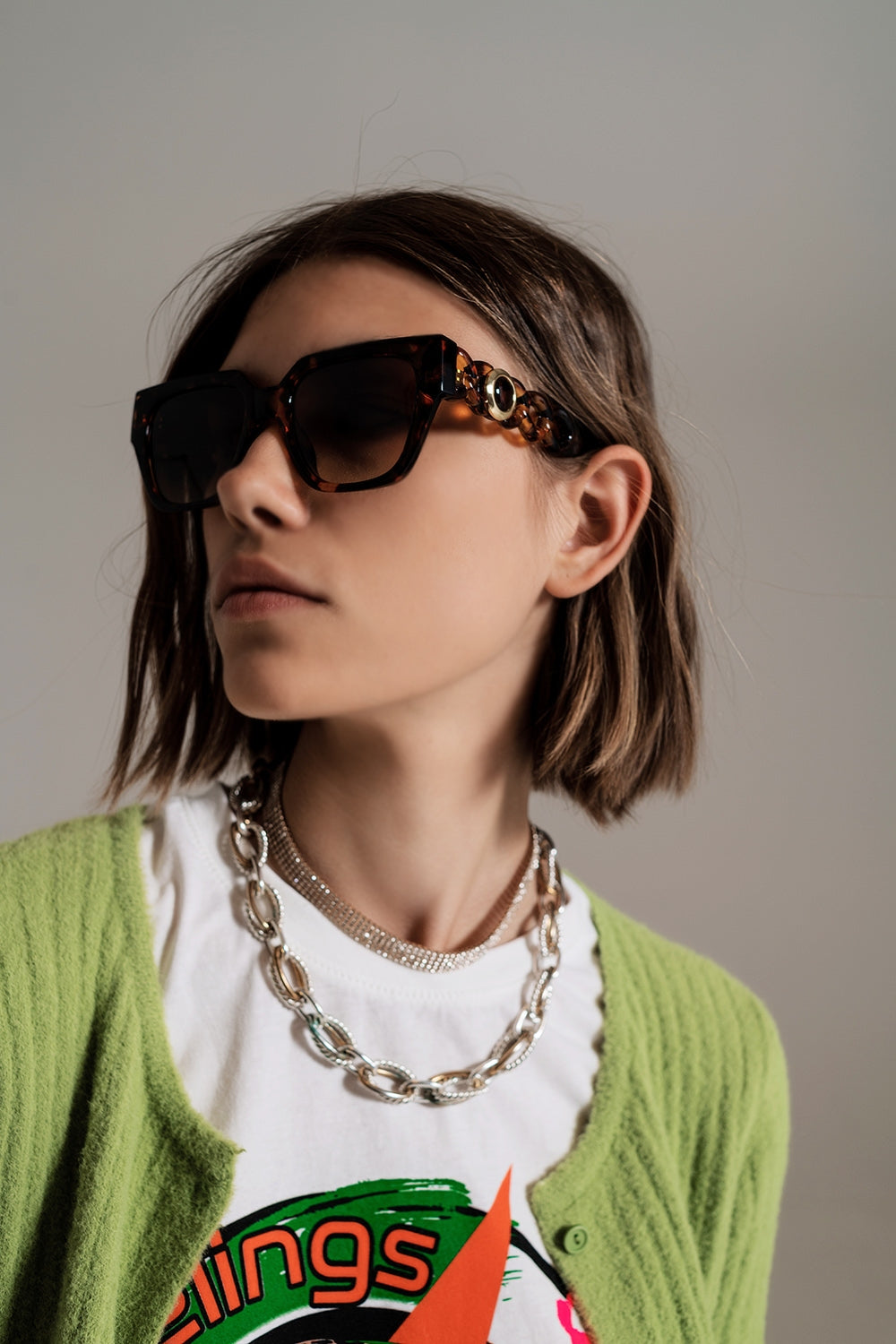 Cardigan de malha fofo super macio verde