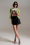 Cardigan de malha fofo super macio verde