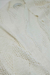 Cardigan longo de malha creme