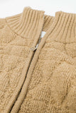 Casaco bomber de malha macia e volumosa em cor camel