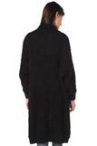 Casaco comprido oversize preto