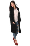 Casaco comprido oversize preto