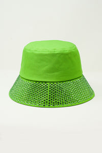 Chapéu de Balde com Pormenor de Diamante em Verde