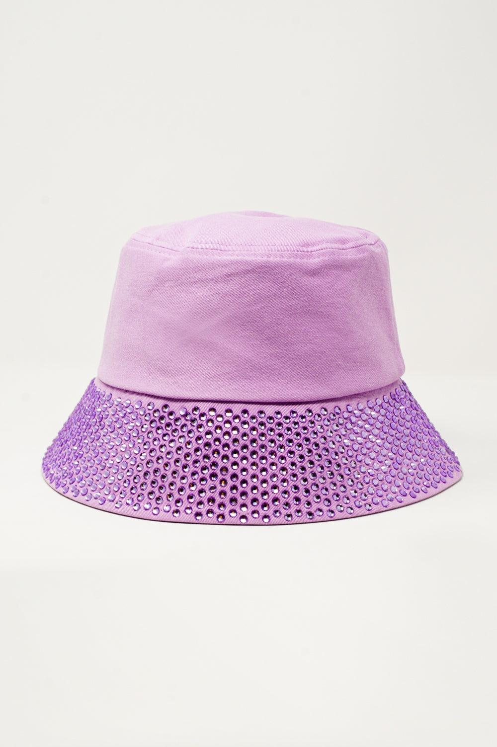 Q2 Chapéu de balde com strass em lilas
