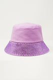 Q2 Chapéu de balde com strass em lilas