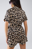 Fato de treino com estampado de leopardo